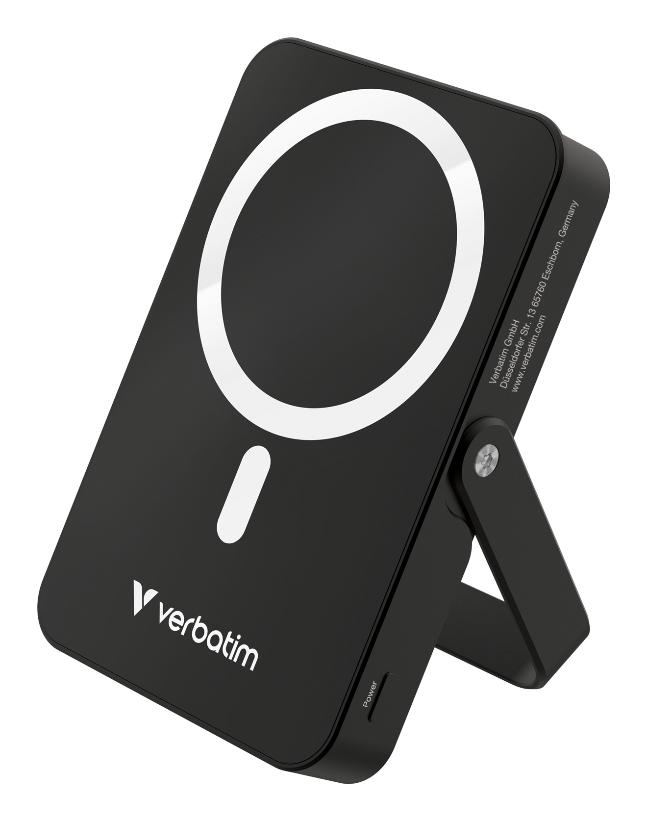 Verbatim Charge ´n´ Go Magnetic Wireless Power Bank with stand - 10000 mAh Black