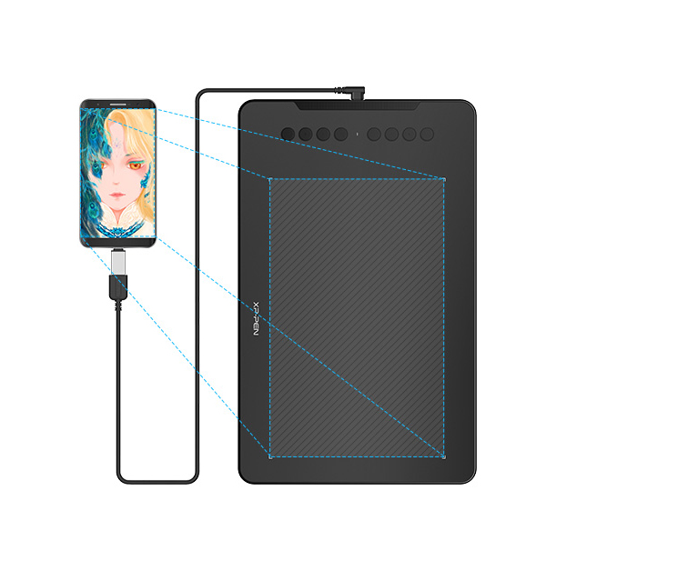 XPPen DECO 01 V2 graphic tablet Black 5080 lpi 254 x 158.75 mm USB