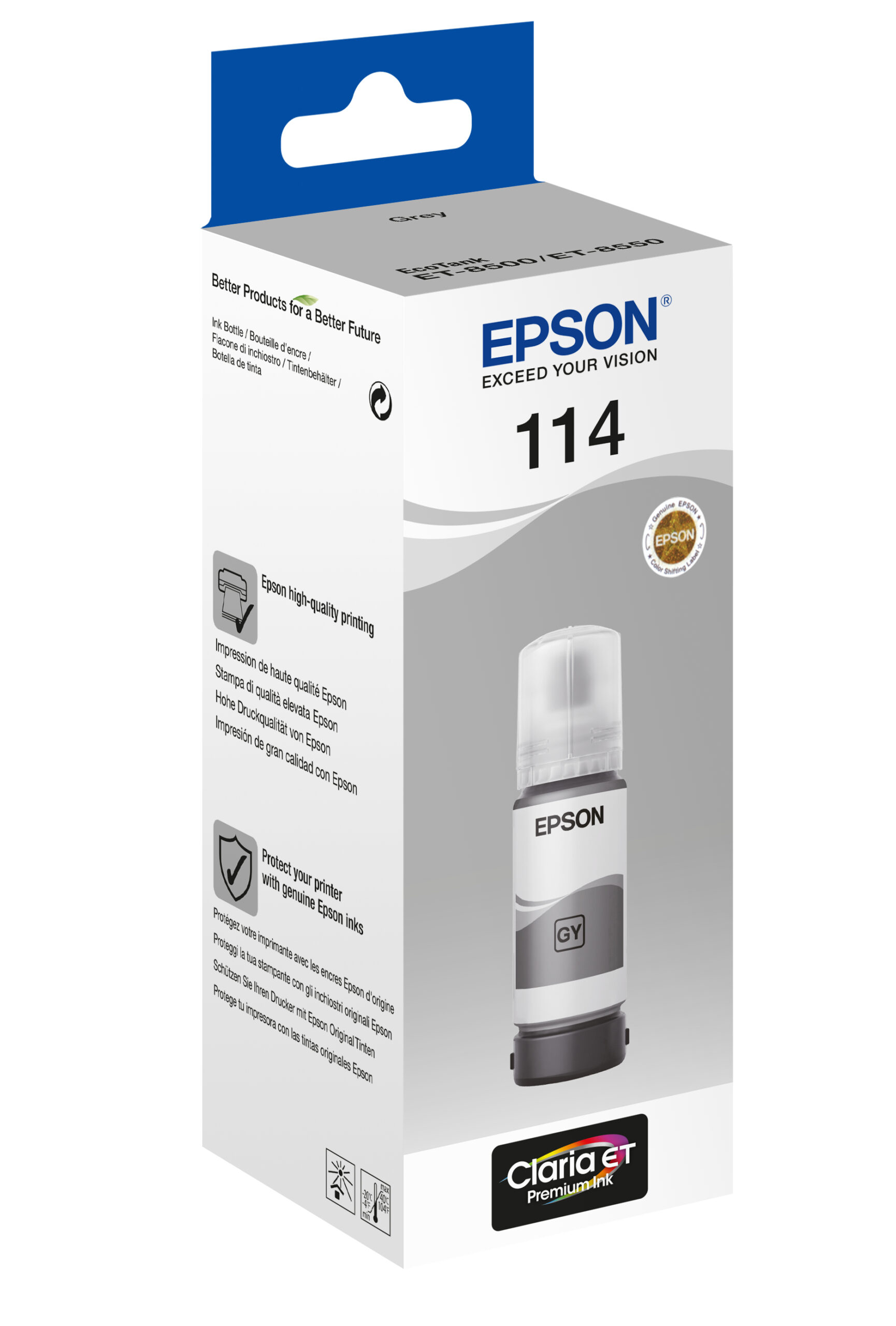 Epson C13T07B540/114 Ink bottle gray, 6.700 pages 2300 Photos 70ml for Epson ET-8500