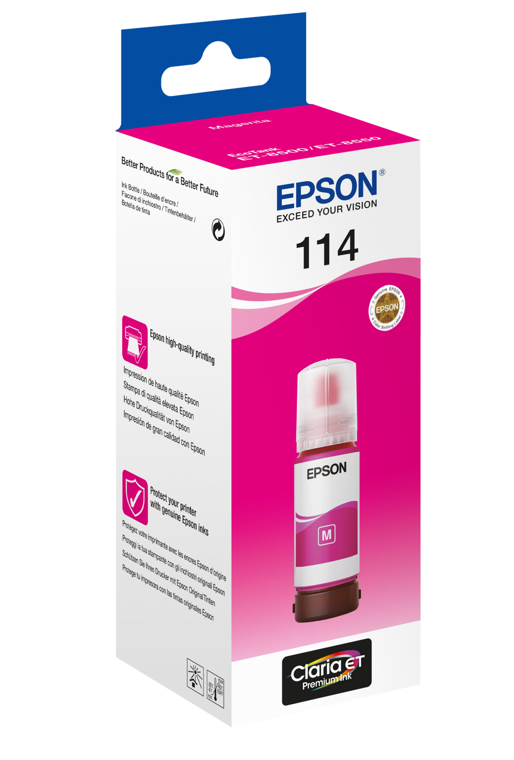 Epson C13T07B340/114 Ink bottle magenta, 6.700 pages 2300 Photos 70ml for Epson ET-8500