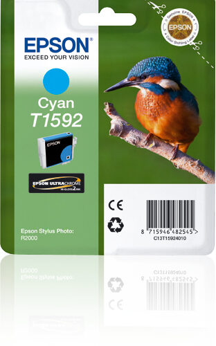 Epson C13T15924010/T1592 Ink cartridge cyan 17ml for Epson Stylus Photo R 2000