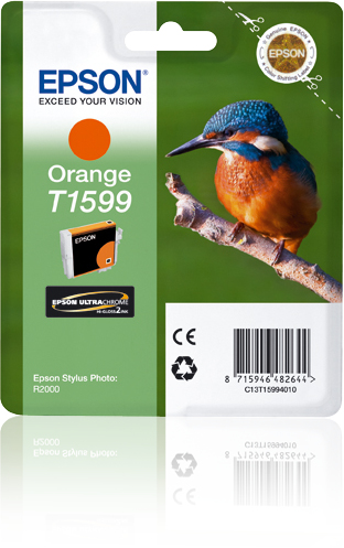 8993589_9030059355 Epson C13T15994010/T1599 Ink cartridge orange, 1.200 pages 17ml for Epson Stylus Photo R 2000