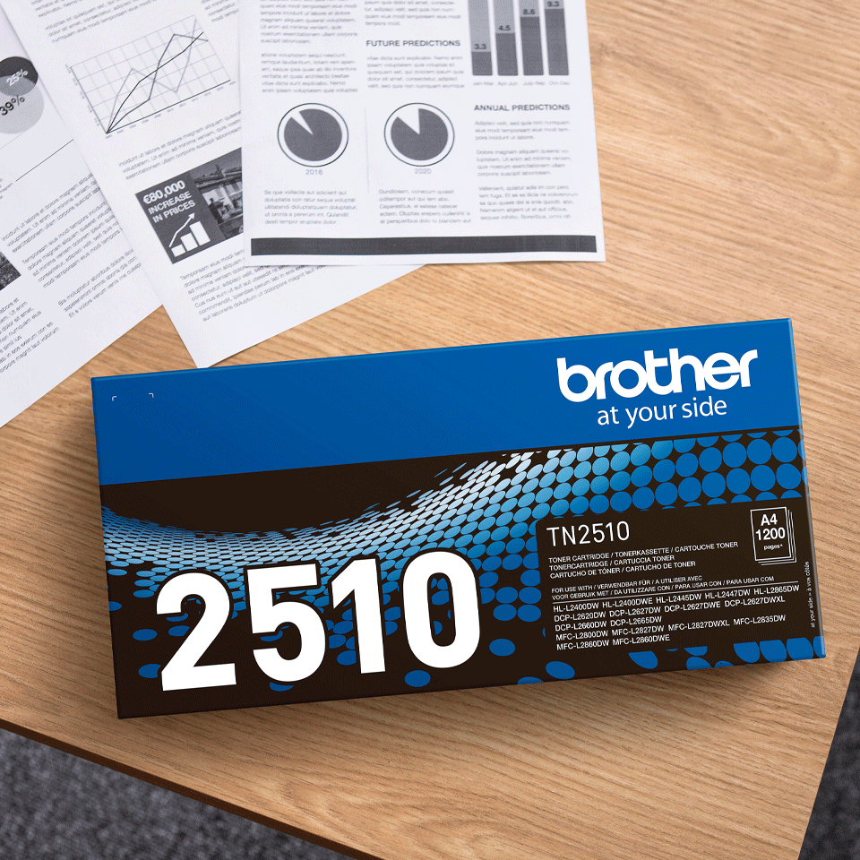 Brother TN-2510 Toner-kit, 1.200 pages ISO/IEC 19752 for Brother HL-L 2400/2865