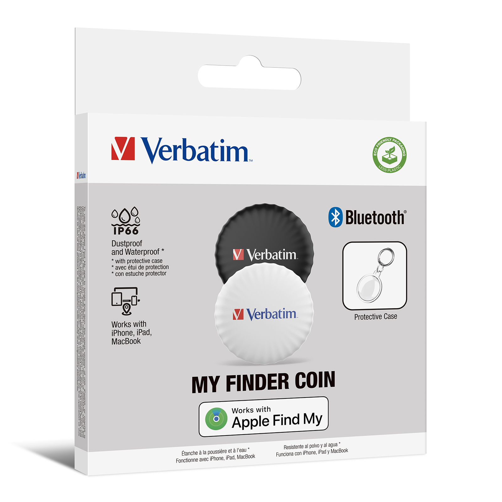 8b9f450ede8a3d2ee6575230ea48177bcea3c8ed Verbatim My Finder Coin Bluetooth Tracker - 2 Pack