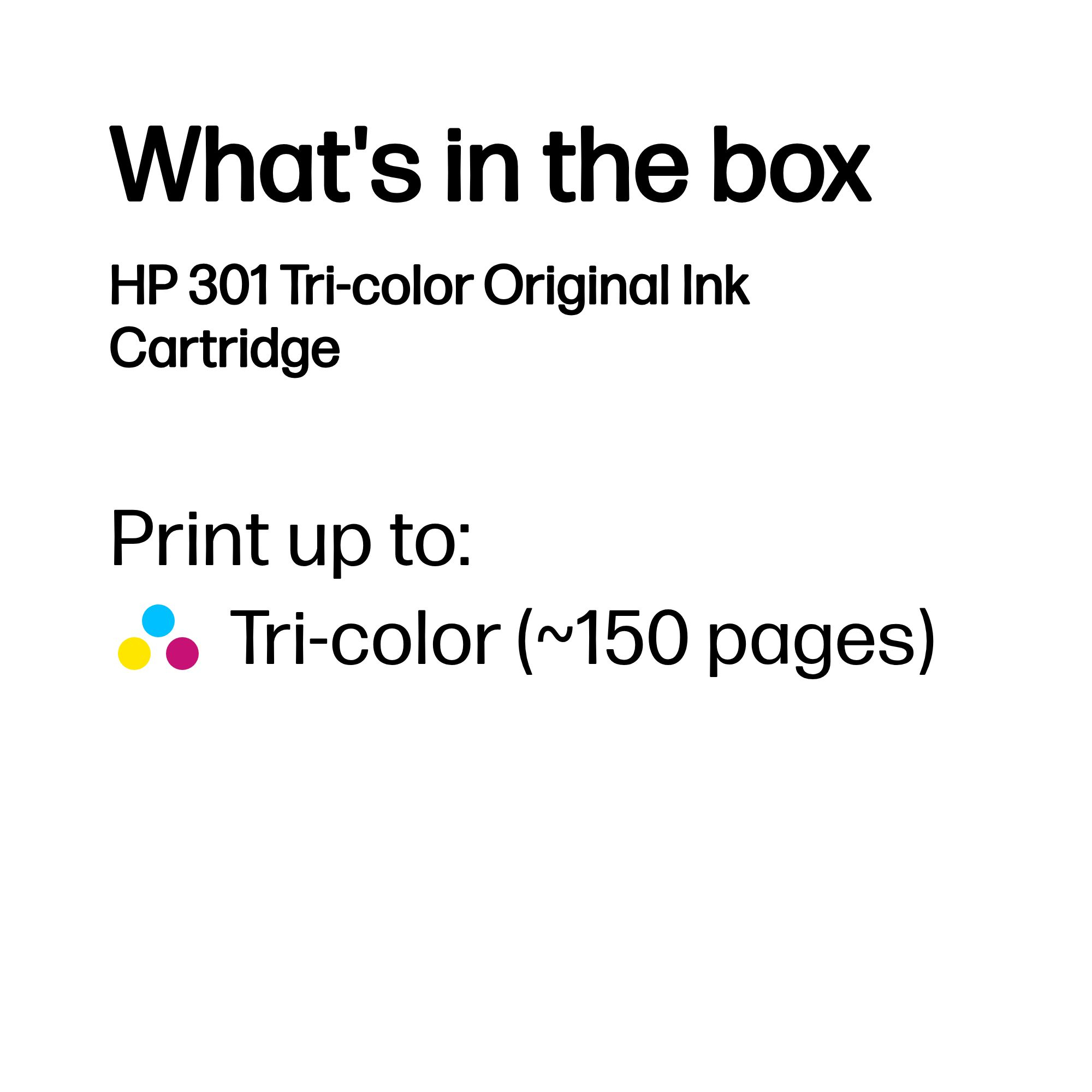 8ba4b19ad74cec7e1642573b925b9a03f072c653 HP CH562EE/301 Printhead cartridge color, 150 pages ISO/IEC 24711 3ml for HP DeskJet 1000/1010/Envy 5530/OfficeJet 4630