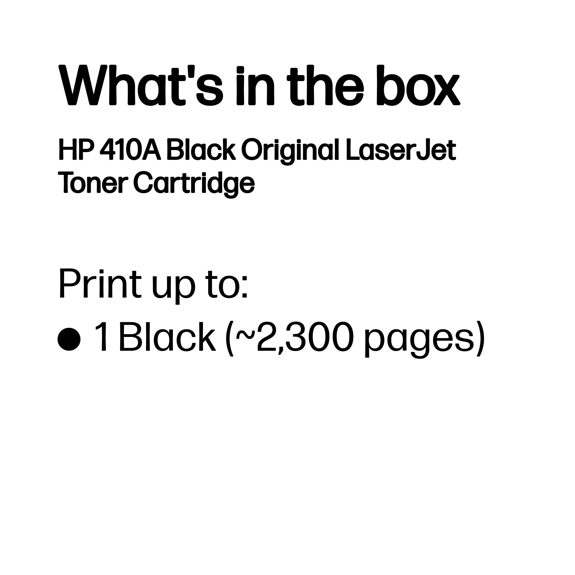 HP CF410A/410A Toner cartridge black, 2.300 pages ISO/IEC 19798 for HP Pro M 452