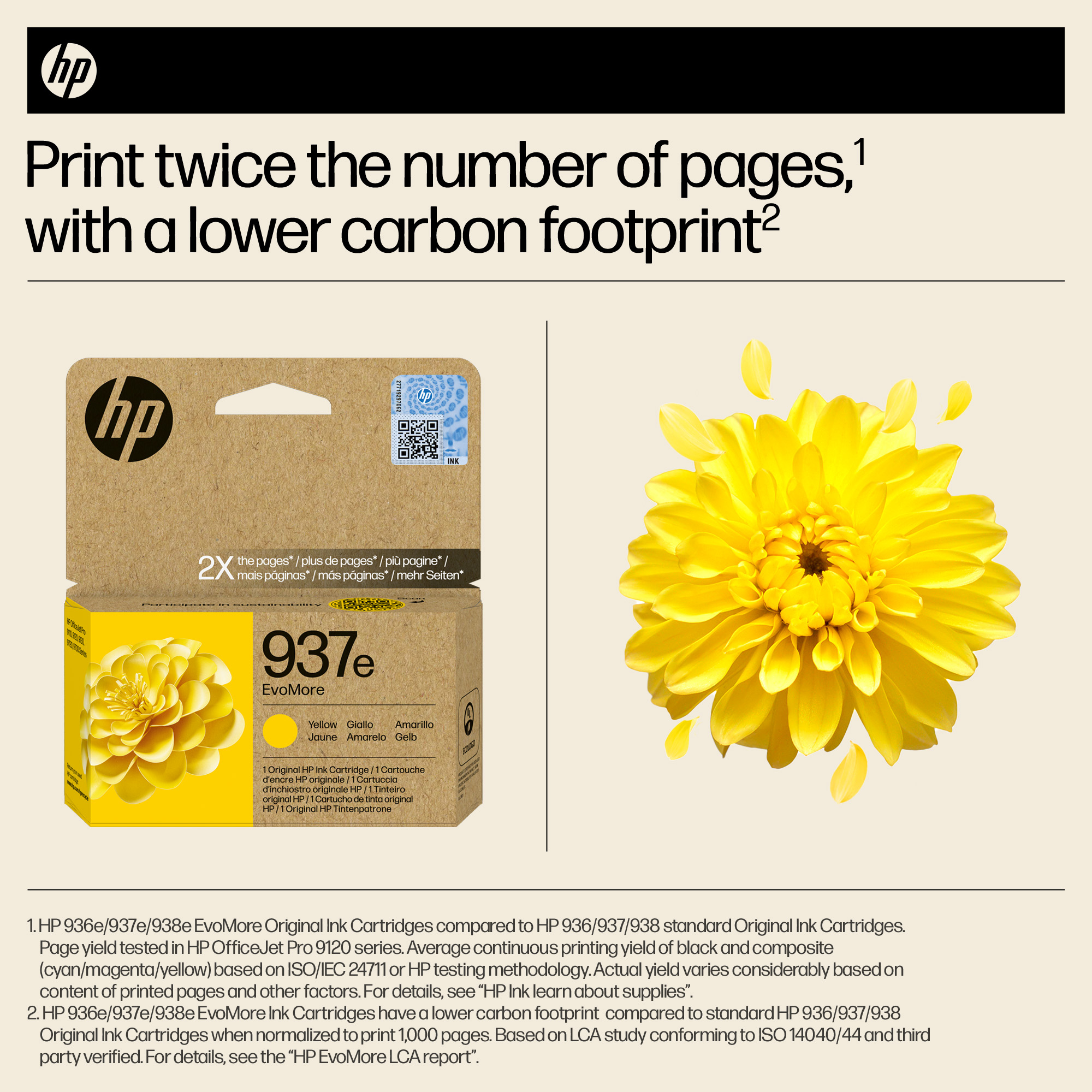 HP 4S6W8NE/937E Printhead cartridge yellow Evomore, 1.650 pages ISO/IEC 19752 for HP OJ Pro 9100/e