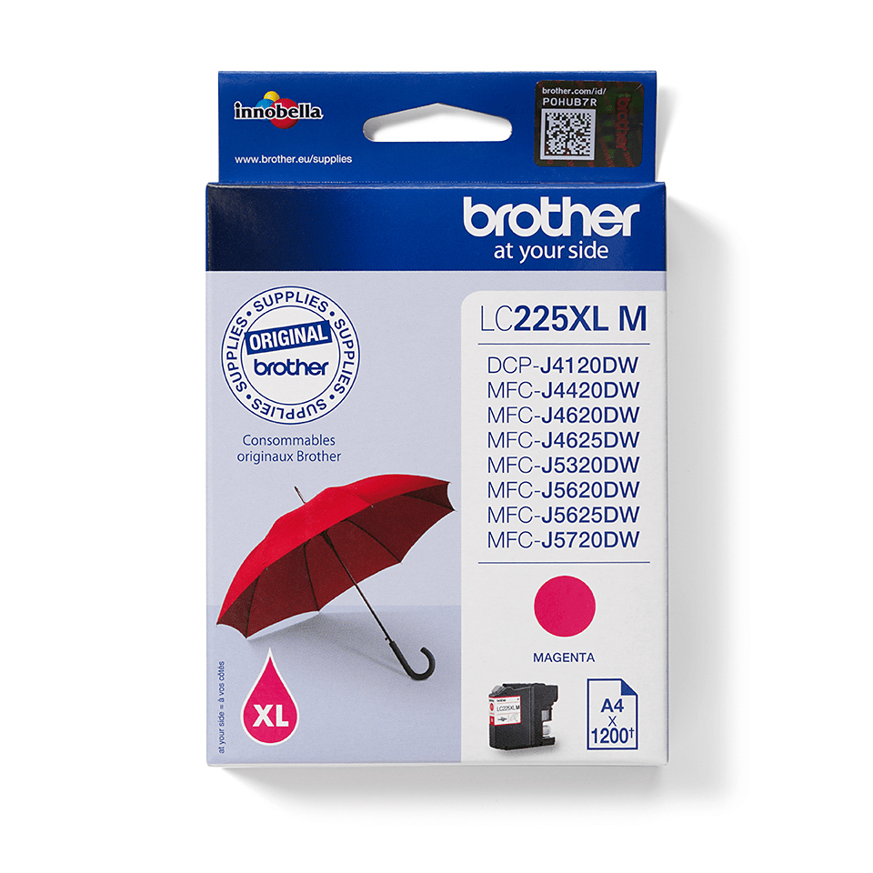 Brother LC-225XLM Ink cartridge magenta, 1.200 pages ISO/IEC 24711 11.8ml for Brother MFC-J 4420/5320