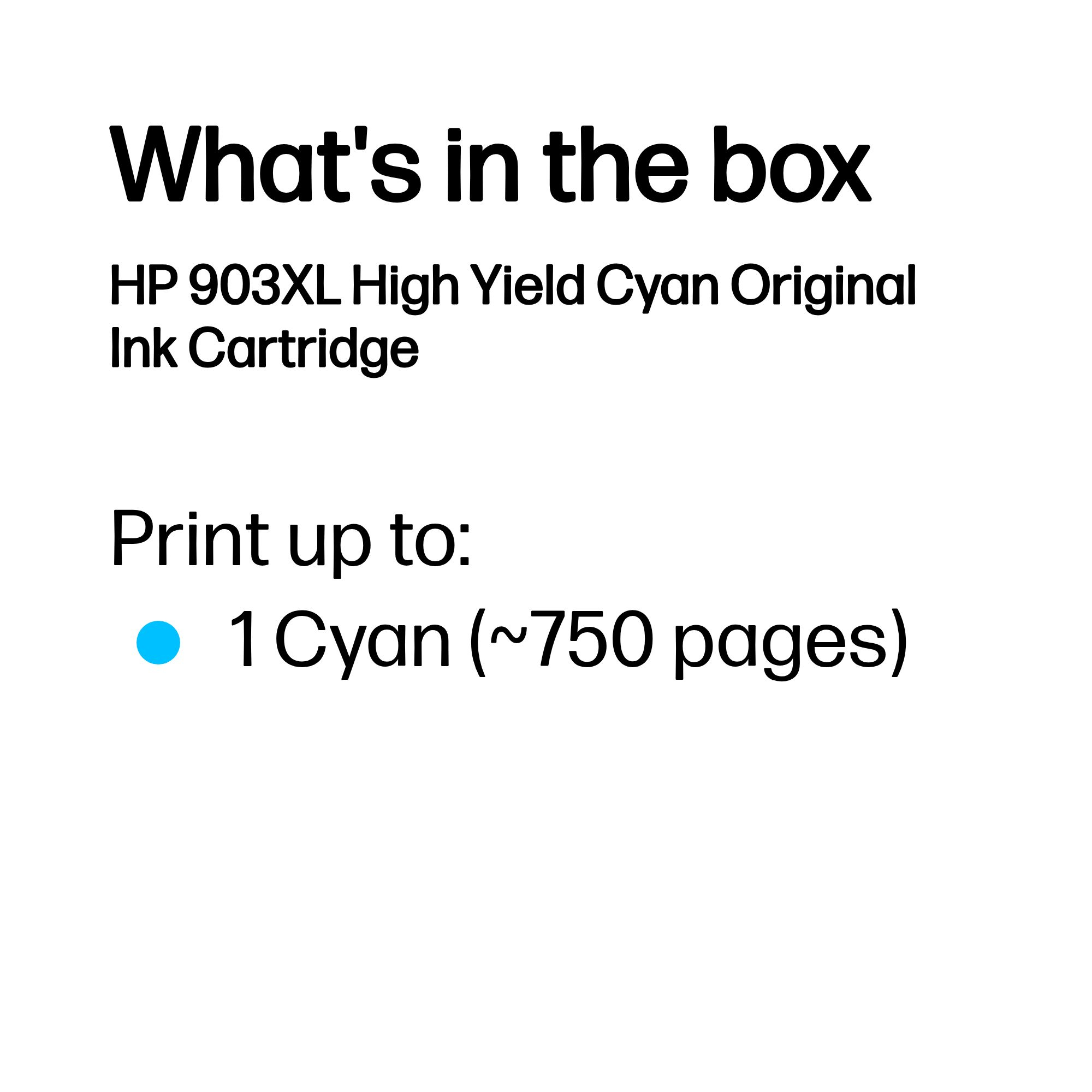 8d5a75a62868822a159bd945bb516f9870baa207 HP T6M03AE/903XL Ink cartridge cyan high-capacity, 750 pages 8.5ml for HP OfficeJet Pro 6860/6950