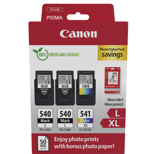 920dc90e944c137758913cc6dab5a70f Canon 5224B015/PG-540L+CL-541XL Printhead cartridge multi pack 2x black +1x color Pack=3 for Canon Pixma MG 2150/MX 370