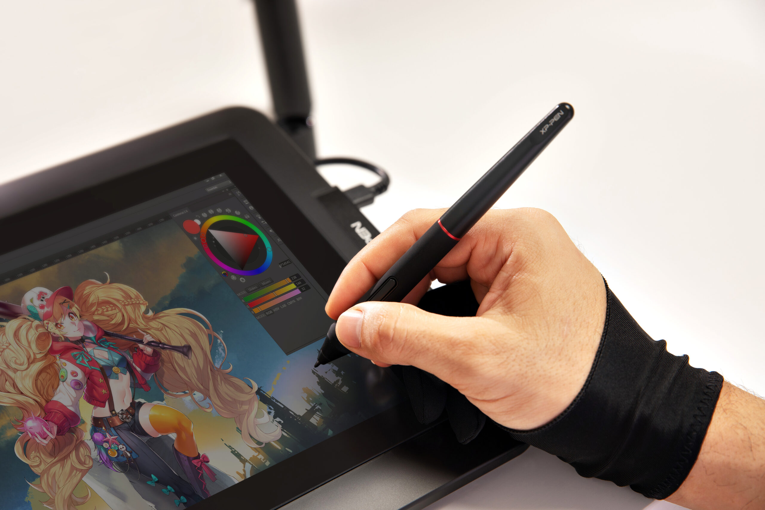 XPPen Artist Display 13.3 Pro graphic tablet Black 5080 lpi 293.76 x 165.24 mm USB