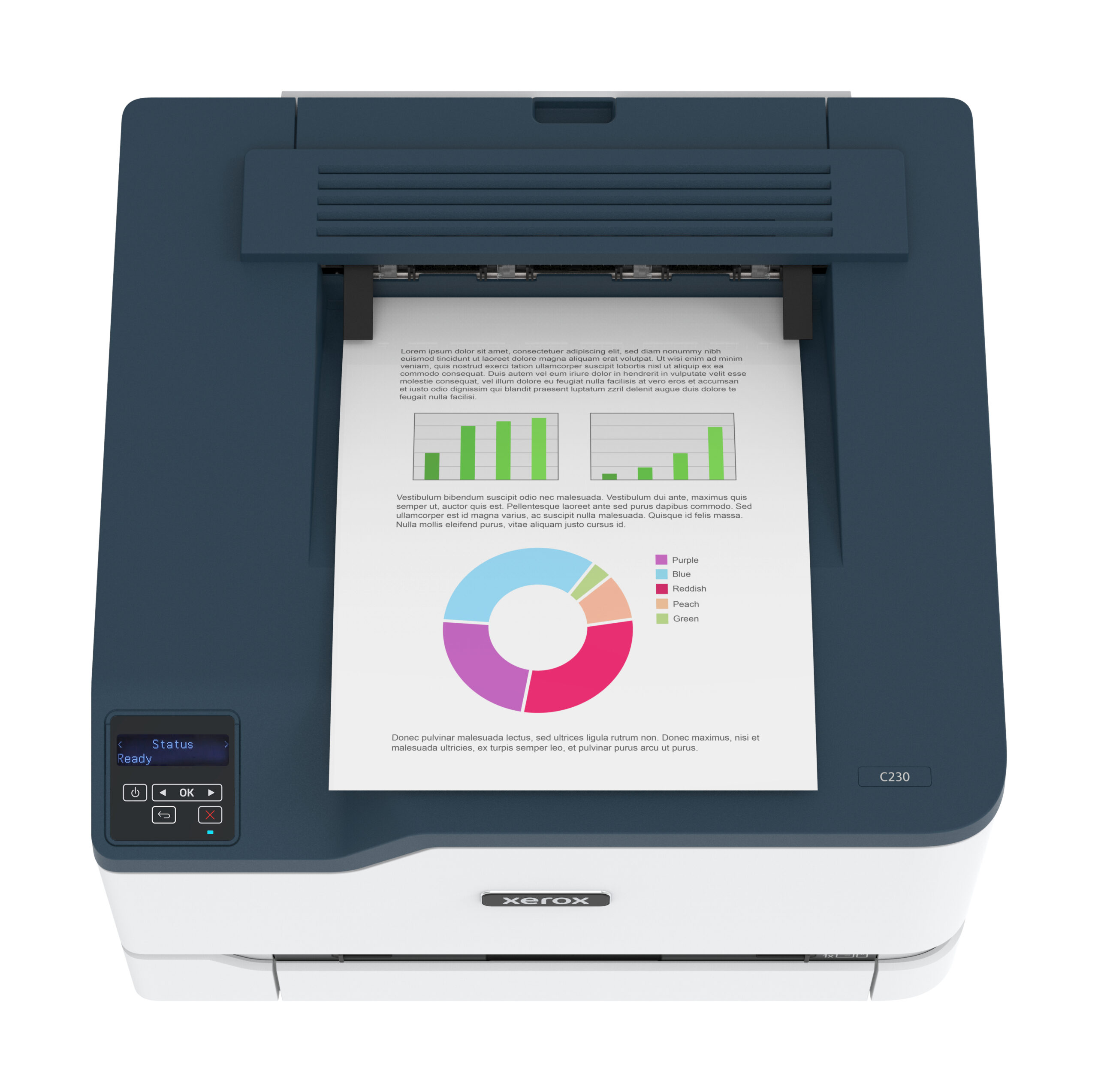 Xerox C230 A4 22ppm Wireless Duplex Printer PS3 PCL5e6 2 Trays Total 251 Sheets UK