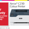 Xerox C230 A4 22ppm Wireless Duplex Printer PS3 PCL5e6 2 Trays Total 251 Sheets UK
