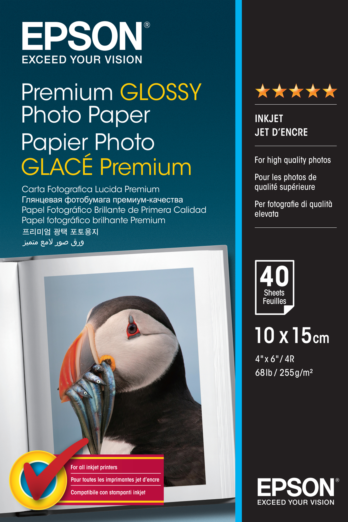 Epson C13S042153 High-glossy-film Premium 40 sheet 10x15 cm 255g/m² for InkJet