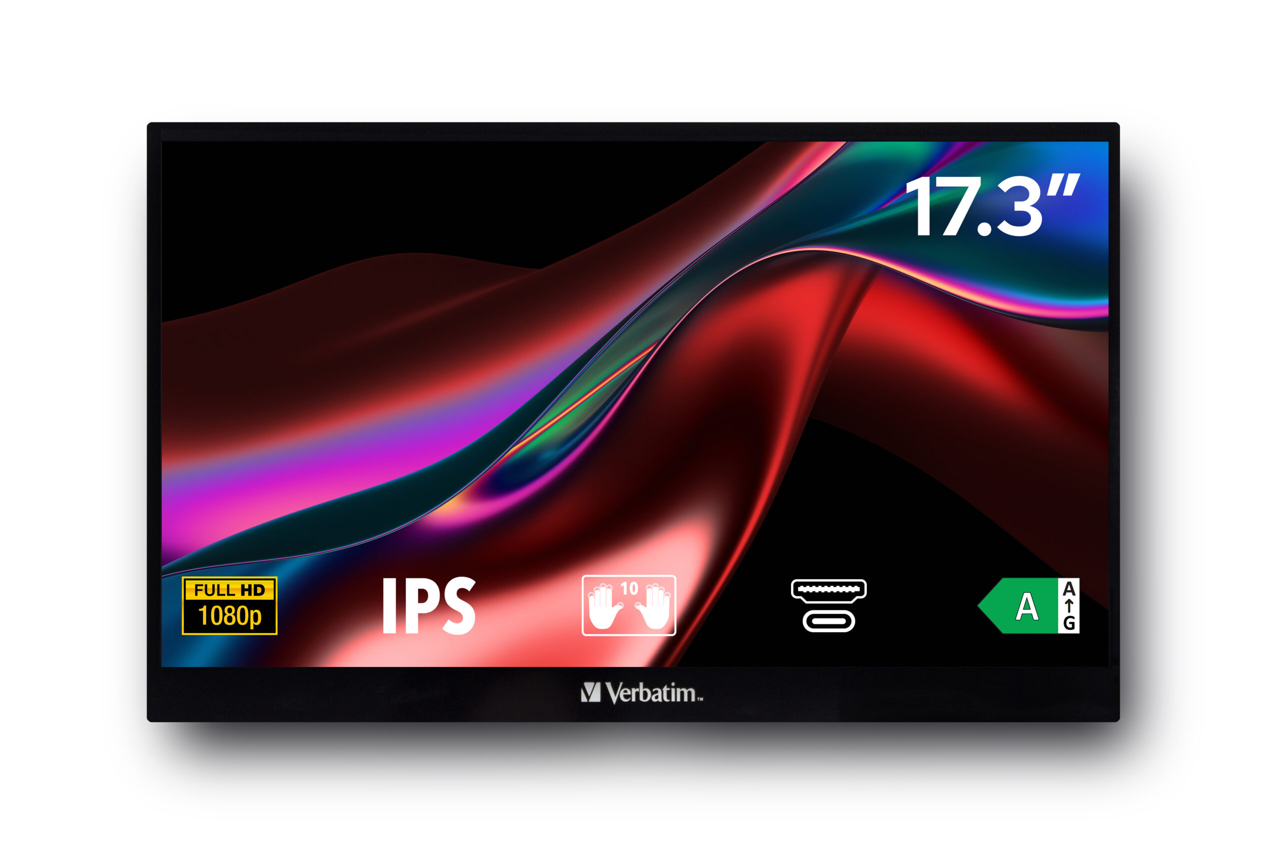 938a96d7aa849e033102fde2c256ce46f60e7dc9 Verbatim 49593 computer monitor 43.9 cm (17.3") 1920 x 1080 pixels Full HD LCD Touchscreen Black