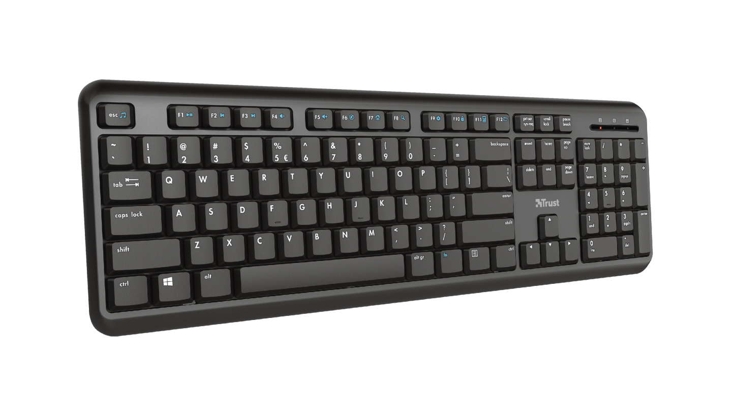 94382653_0528037439 Trust TK-350 keyboard Universal RF Wireless QWERTY UK English Black