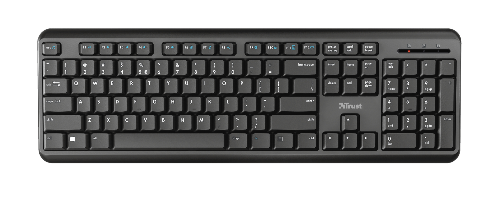 94382653_4733541053 Trust TK-350 keyboard Universal RF Wireless QWERTY UK English Black