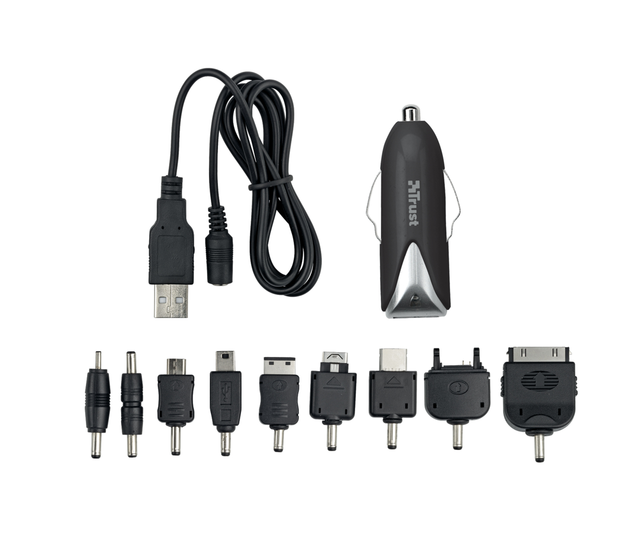 Trust Smartphone Car Charger & Cable Mobile phone, MP3 Black Cigar lighter Auto
