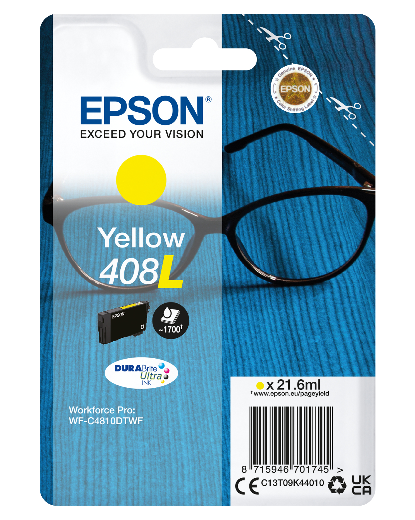 96520619_1808143086 Epson C13T09K44010/408L Ink cartridge yellow high-capacity, 1.700 pages 21,6ml for Epson WF-C 4810