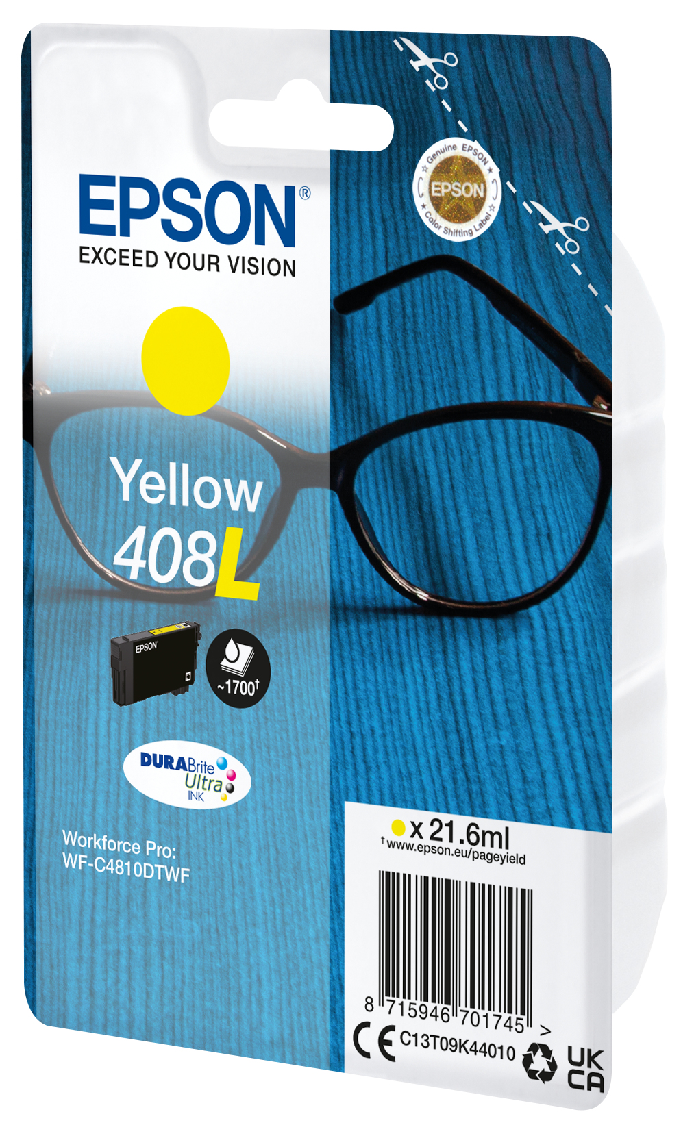 96520619_6825404517 Epson C13T09K44010/408L Ink cartridge yellow high-capacity, 1.700 pages 21,6ml for Epson WF-C 4810