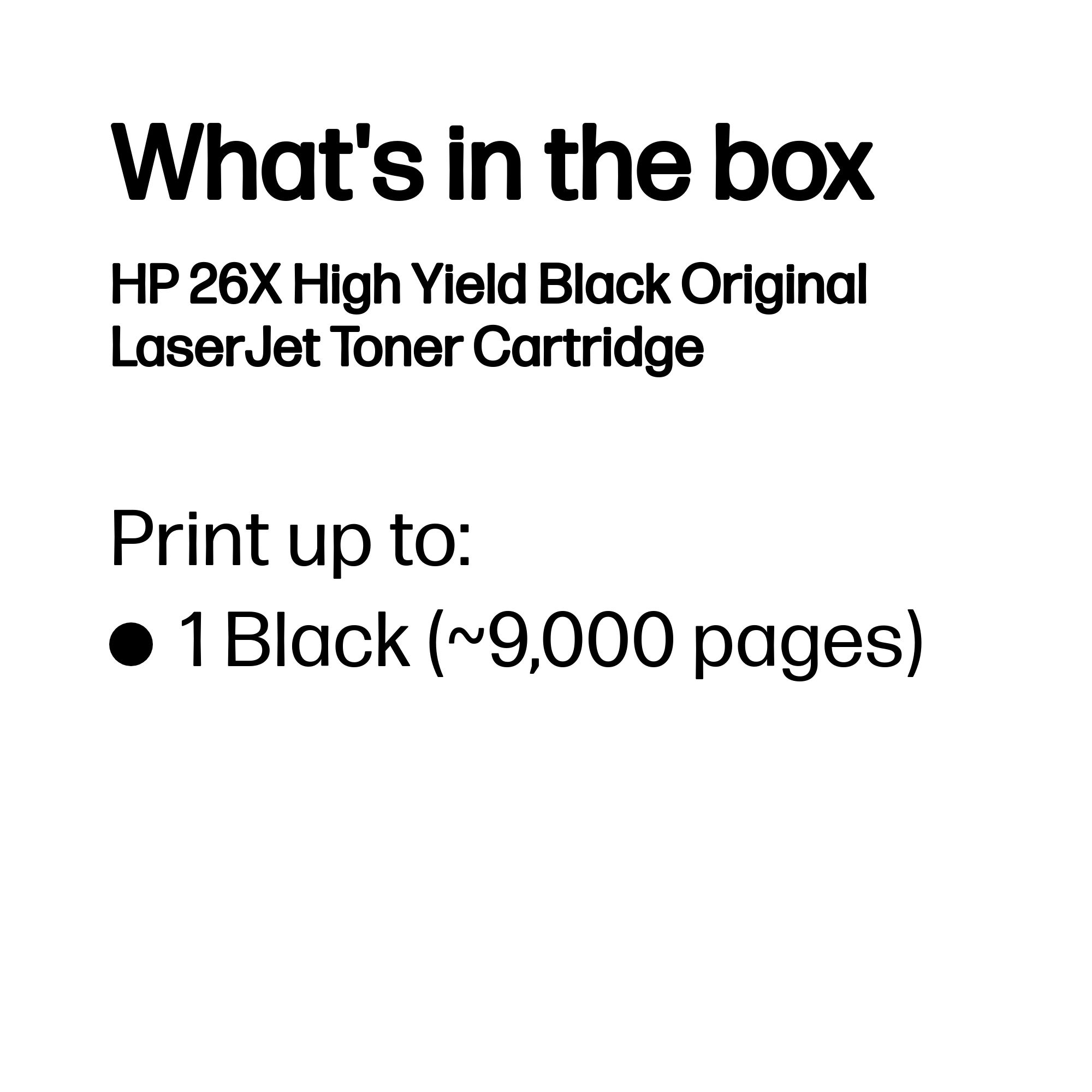 HP CF226X/26X Toner cartridge high-capacity, 9.000 pages ISO/IEC 19752 for HP LaserJet M 402/e
