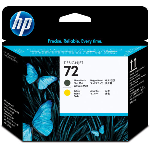 9839d1c9d912acb1af31c4d7152ca62c0812e719 HP C9384A/72 Printhead black matt + yellow for HP DesignJet T 1100/1200/1300/620