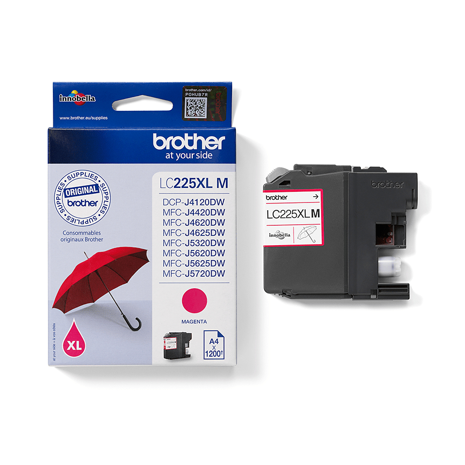 Brother LC-225XLM Ink cartridge magenta, 1.200 pages ISO/IEC 24711 11.8ml for Brother MFC-J 4420/5320
