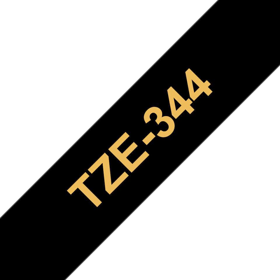 99ade5c3e9e8a21cdb94fc694d7c23218240c8bd Brother TZE-344 DirectLabel gold on black Laminat 18mm x 8m for Brother P-Touch TZ 3.5-18mm/36mm/6-18mm/6-24mm/6-36mm