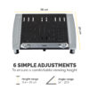 9ad672aa49fdda929ea05f883086fc9e378be3f1 Fellowes Laptop Stand for Desk - Office Suites Plus Adjustable Laptop Stand for the Home and Office - Laptop Riser with 5 Height Adjustments - Max Monitor Size 17", Max Weight 5KG - Black/Silver