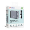 9b7abb80db01b9e4a08f9719962fb219 Verbatim GNC-240 GaN Charger 240W with 1 x USB-C 140W /1 x USB-C 100W / 1 x USB-C 65W / 1 x USB-A QC 3.0 (EU/UK/US)
