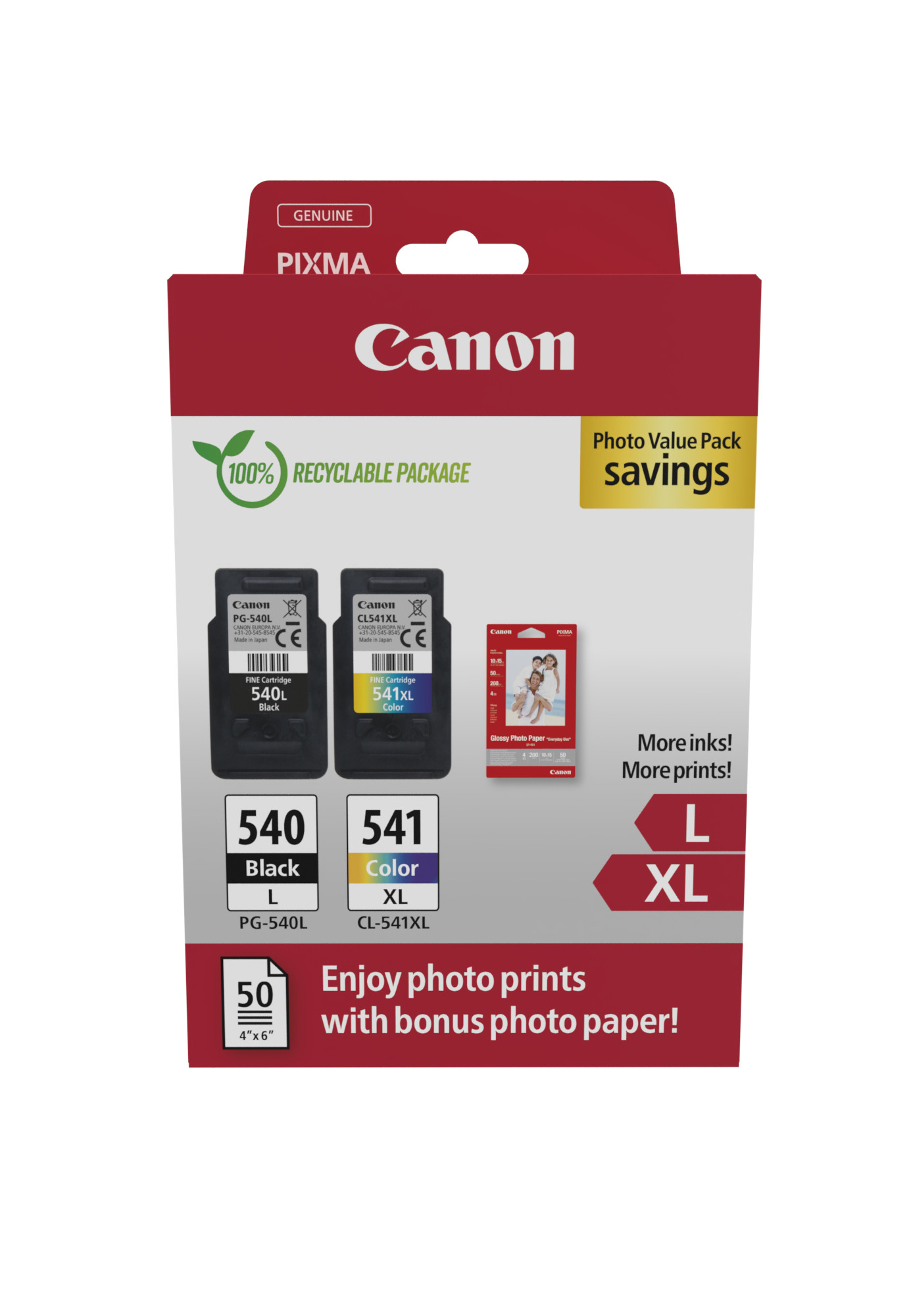9b87cda35e4b7e8263e67aedd06028e2 Canon 5224B012/PG-540L+CL-541XL Printhead cartridge multi pack black + color Pack=2 for Canon Pixma MG 2150/MX 370