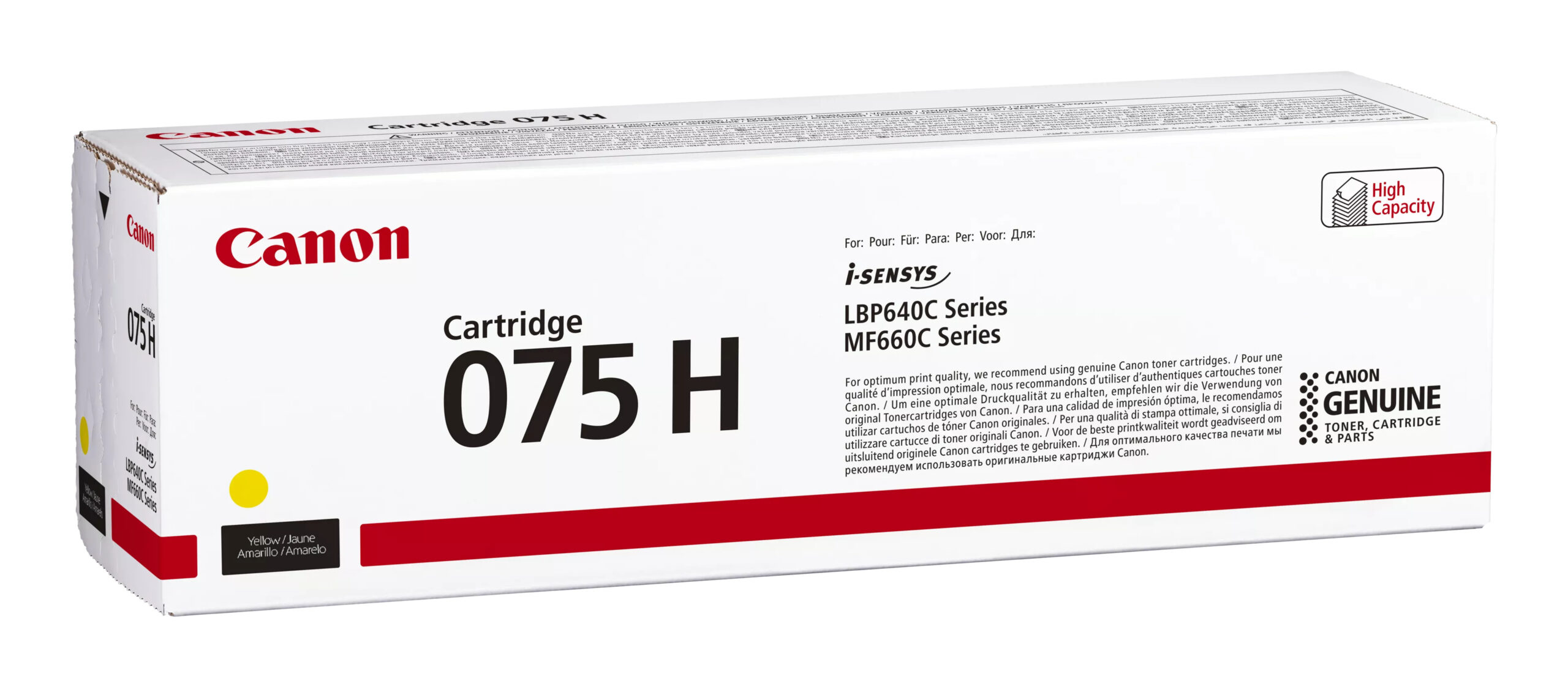 Canon 6366C002/075H Toner cartridge yellow high-capacity, 2.500 pages ISO/IEC 19752 for Canon i-SENSYS LBP-640