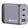 9d21923516f0bea23c5802d060e06299 Verbatim GNC-65 GaN Charger 65W with 2 x USB-C PD 65W / 1 x USB-A QC 3.0 (EU/UK/US)