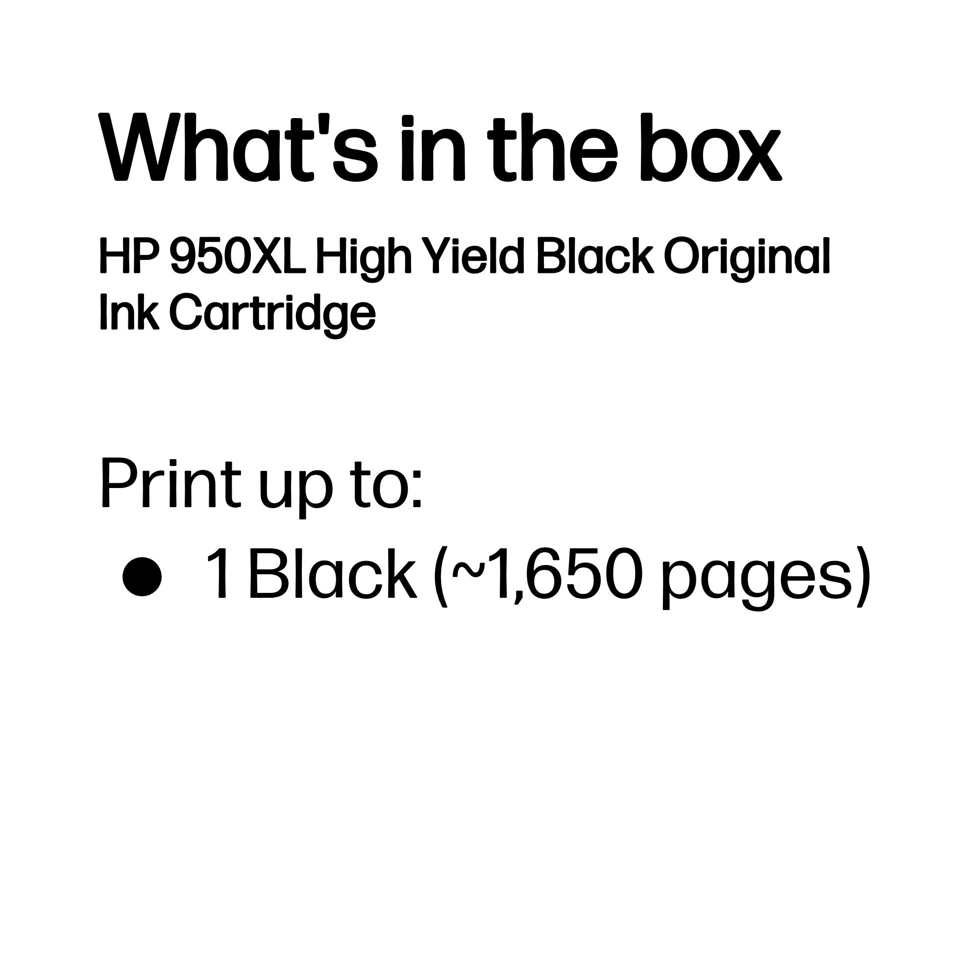 HP CN045AE/950XL Ink cartridge black high-capacity, 2.300 pages ISO/IEC 24711 53ml for HP OfficeJet Pro 8100/8610/8620