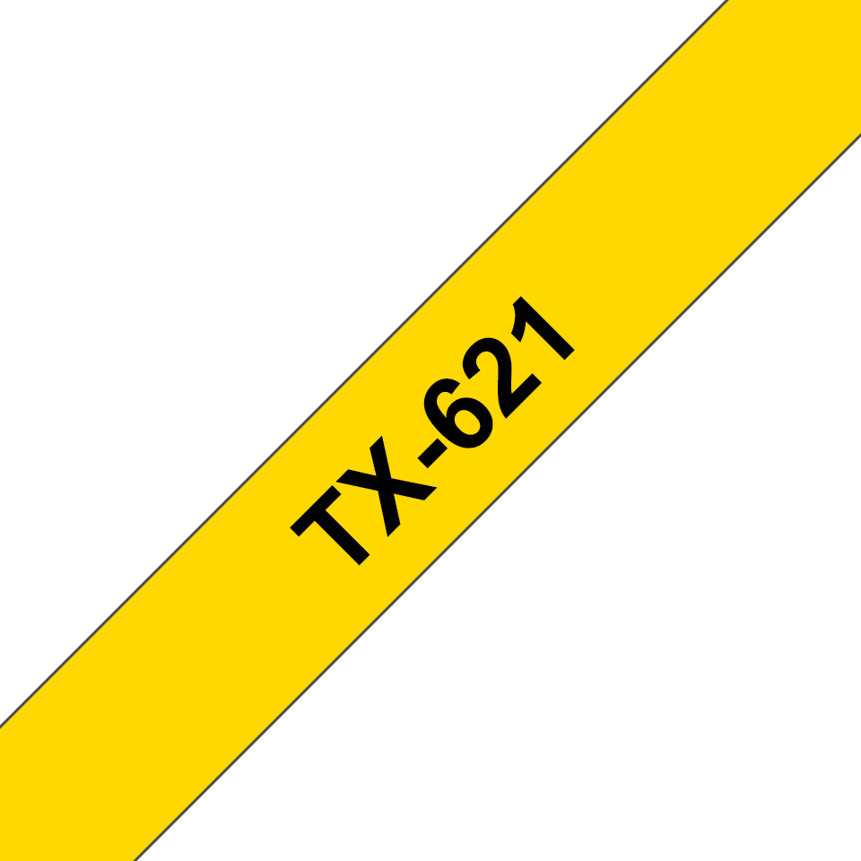 9d85961d8d7e308d7b197699705b6b81975e16a5 Brother TX-621 DirectLabel black on yellow 9mm x 15m for Brother P-Touch TX 6-24mm