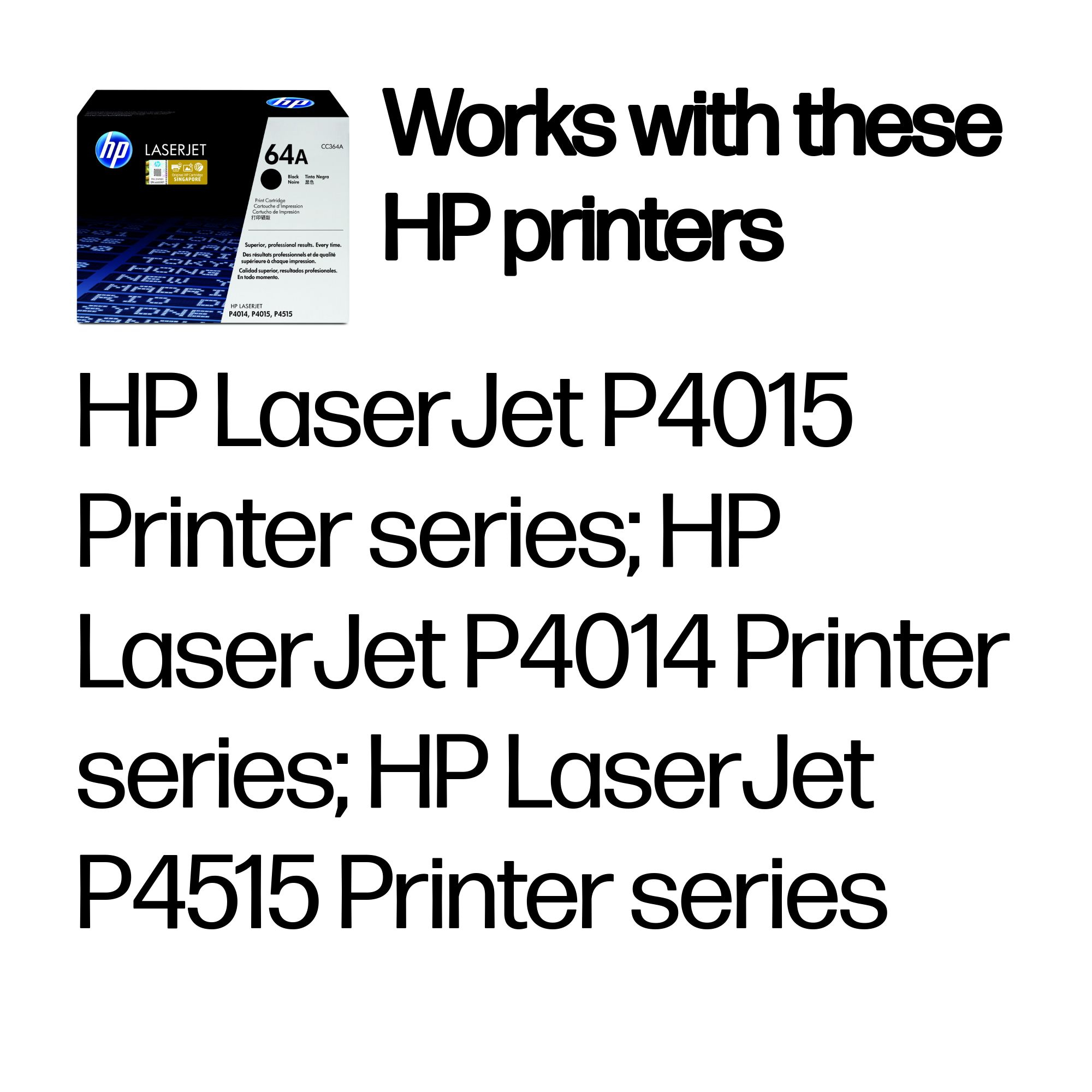 HP CC364A/64A Toner cartridge black, 10.000 pages ISO/IEC 19752 for HP LaserJet P 4014/4015