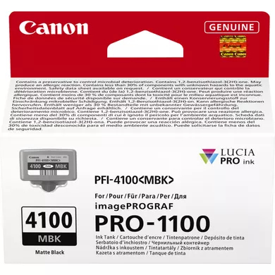 9e5cdd9c02dbb681206e284e7df79efb3396d4ae Canon 6776C001/PFI-4100MBK Ink cartridge black matt 80ml for Canon IPF PRO-1100