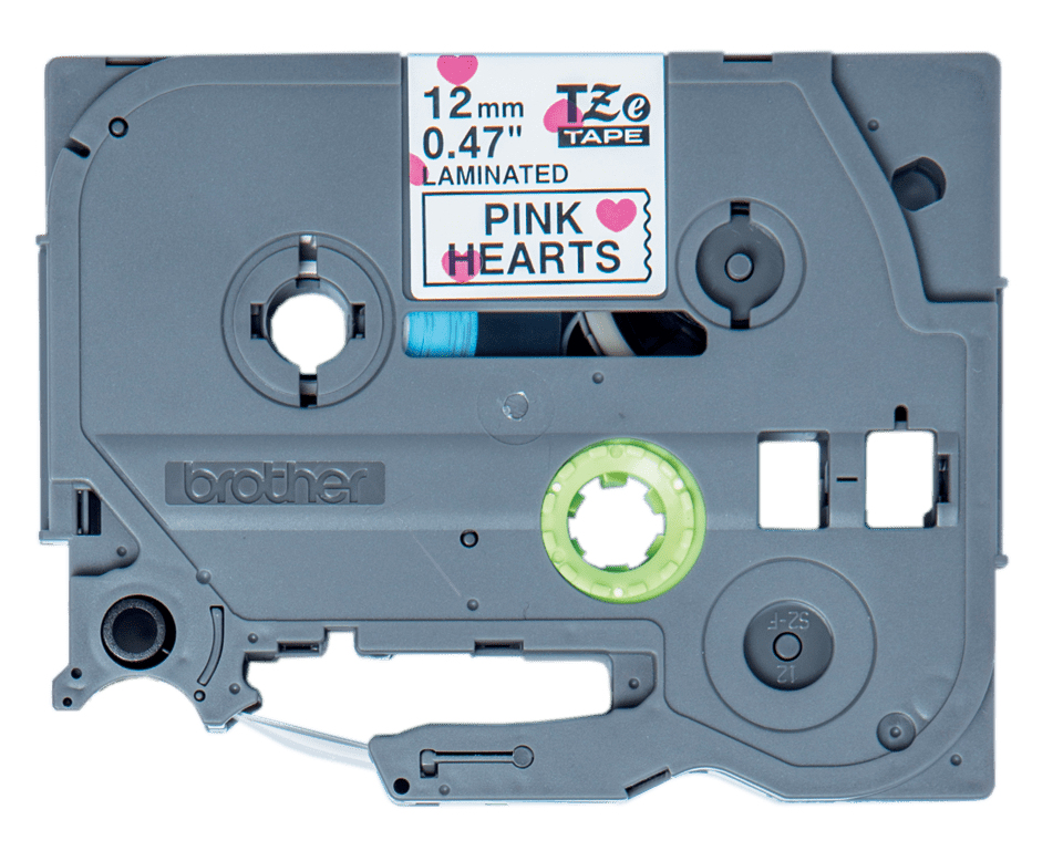 Brother TZ-EMPPH31 DirectLabel black on pink hearts Laminat 12mm x 4m for Brother P-Touch TZ 3.5-18mm/6-12mm/6-18mm/6-24mm/6-36mm