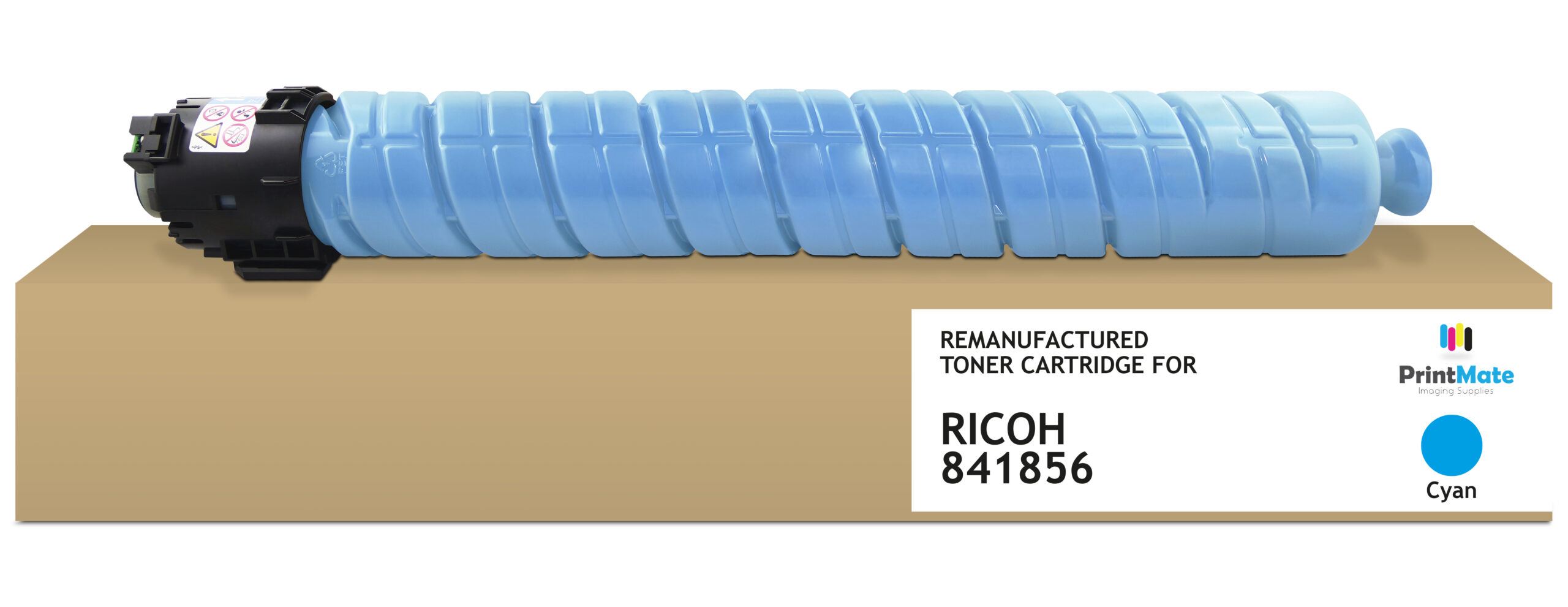 PrintMate RICOH 841856, remanufactured toner, Cyan 22500p