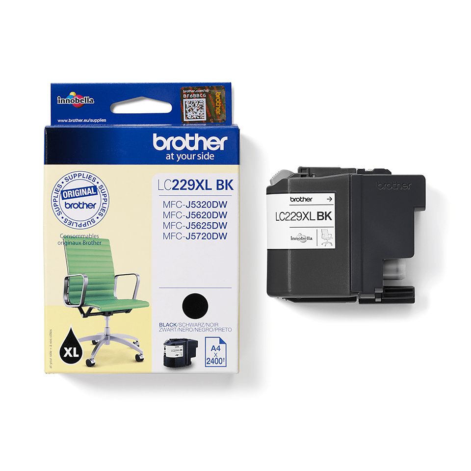 Brother LC-229XLBK Ink cartridge black, 2.400 pages ISO/IEC 24711 48.2ml for Brother MFC-J 5320