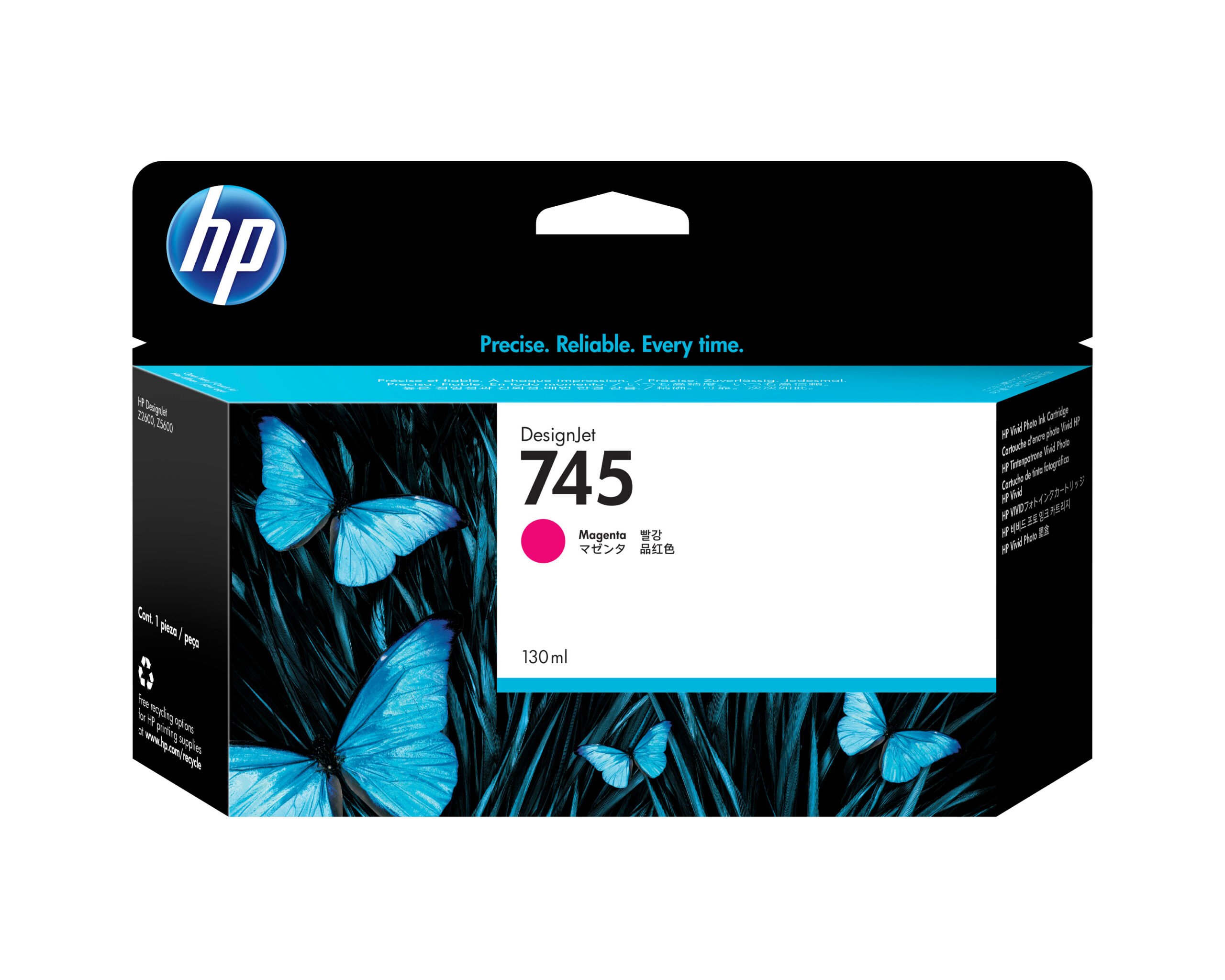 a134ce2e19822535192eabf09ed6f9cbafd7e593 HP F9J95A/745 Ink cartridge magenta 130ml for HP DesignJet Z 2600