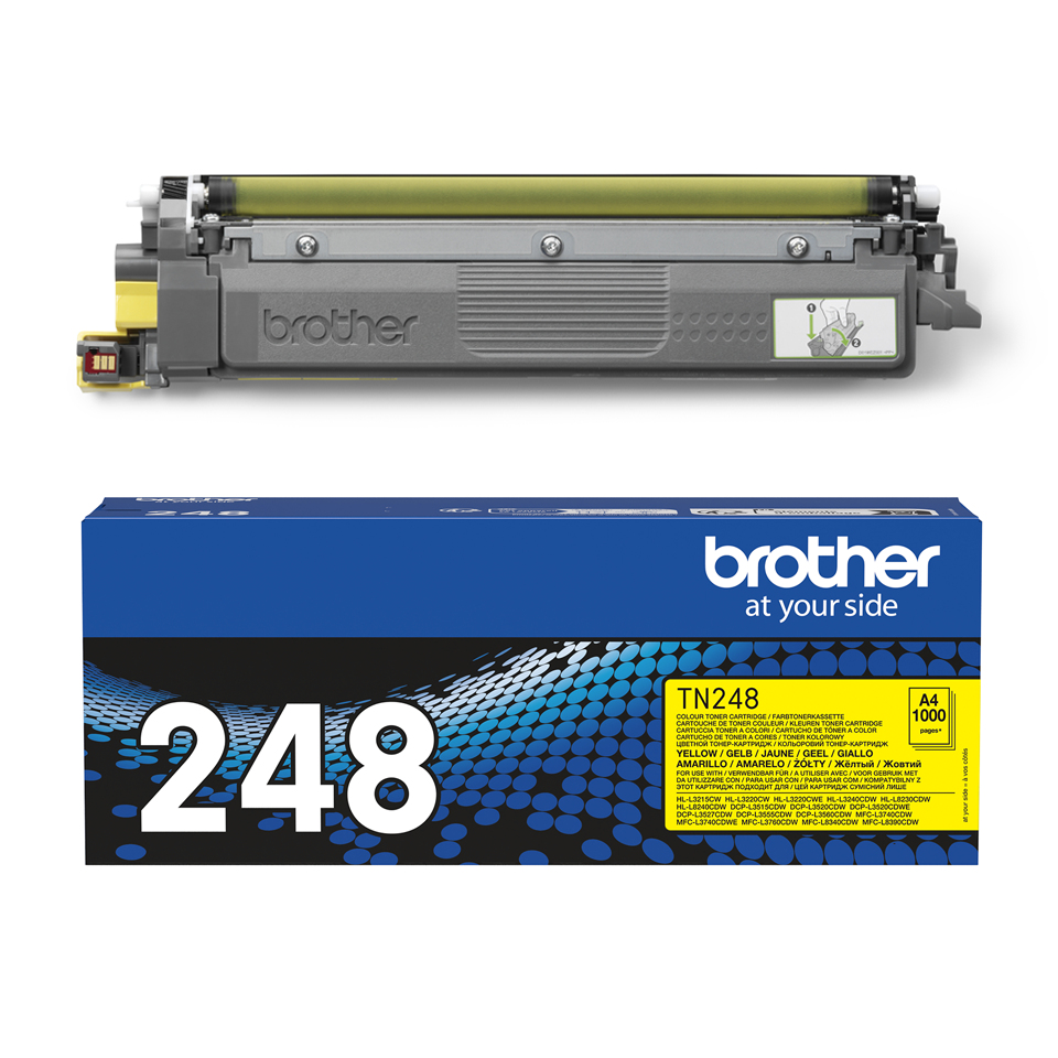 Brother TN-248Y Toner-kit yellow, 1.000 pages ISO/IEC 19752 for Brother DCP-L 3500/HL-L 8200/MFC-L 8300
