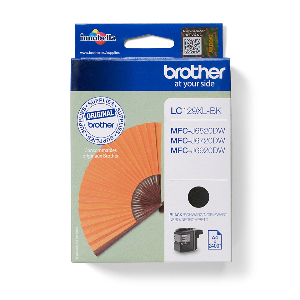 a298af85a0b1528d2786f060dd31d482d96a763b Brother LC-129XLBK Ink cartridge black, 2.400 pages ISO/IEC 24711 50ml for Brother MFC-J 6920