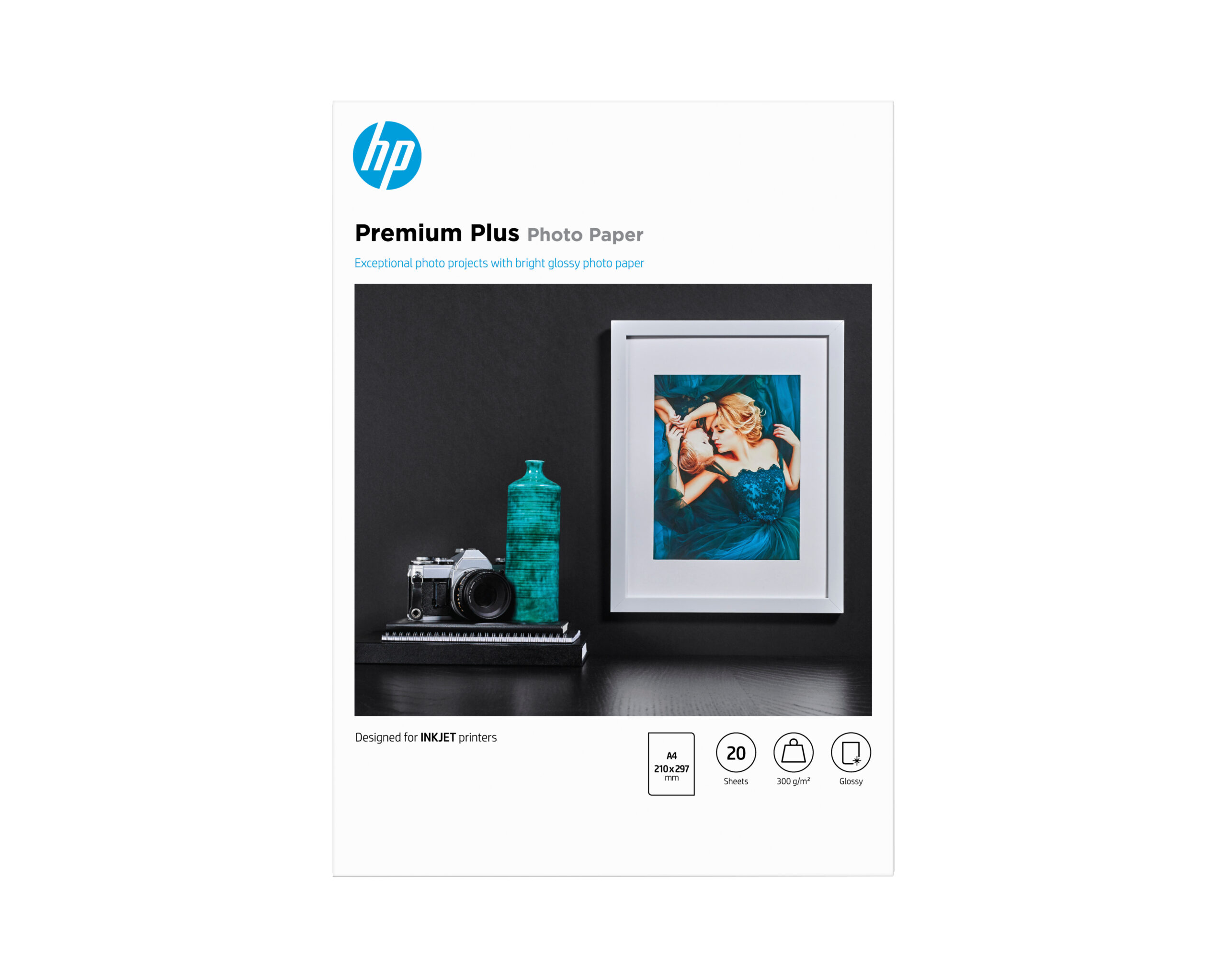 a4477fc161931dbdae058ca913d9a021694ee931 HP CR672A Photopaper DIN A4 Premium Plus 20 sheet DIN A4 300g/m² for InkJet