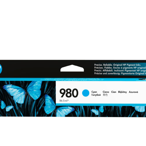 HP D8J07A/980 Ink cartridge cyan, 6.600 pages ISO/IEC 24711 86.5ml for HP OfficeJet X 555