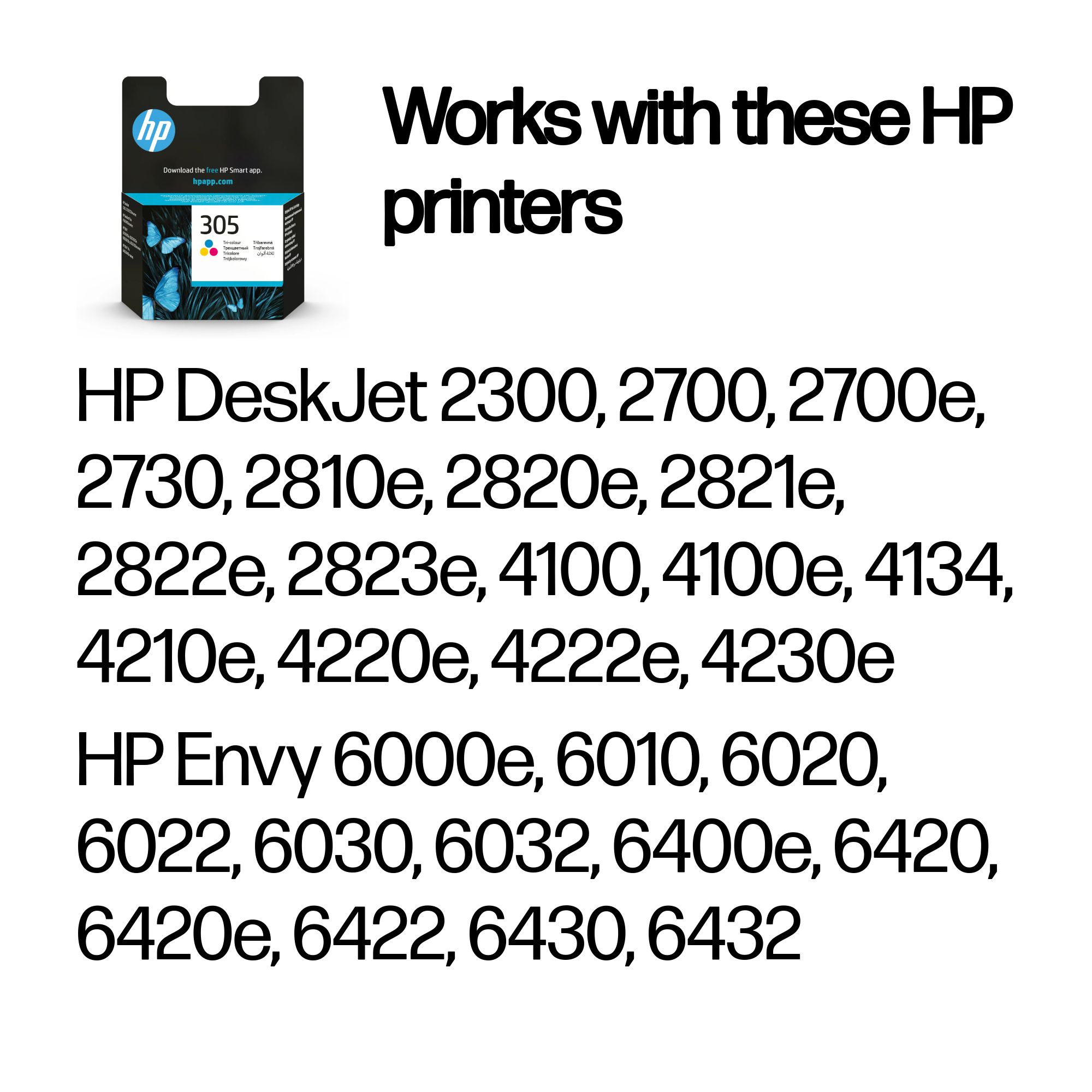 a4fc75a33a646a113d3bff1dadfb678ee7e7cc59 HP 3YM60AE#301/305 Printhead cartridge color Blister Multi-Tag, 100 pages for HP DeskJet 2710/e/Envy 6020/Envy 6020 e