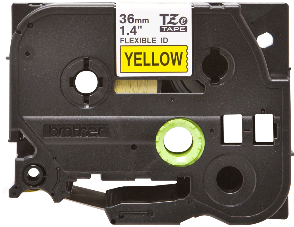 a6a3f8c709e86eec702e22edcc72cc7a852ccc60 Brother TZE-FX661 DirectLabel black on yellow Laminat 36mm x 8m for Brother P-Touch TZ 3.5-36mm/HSE/6-36mm