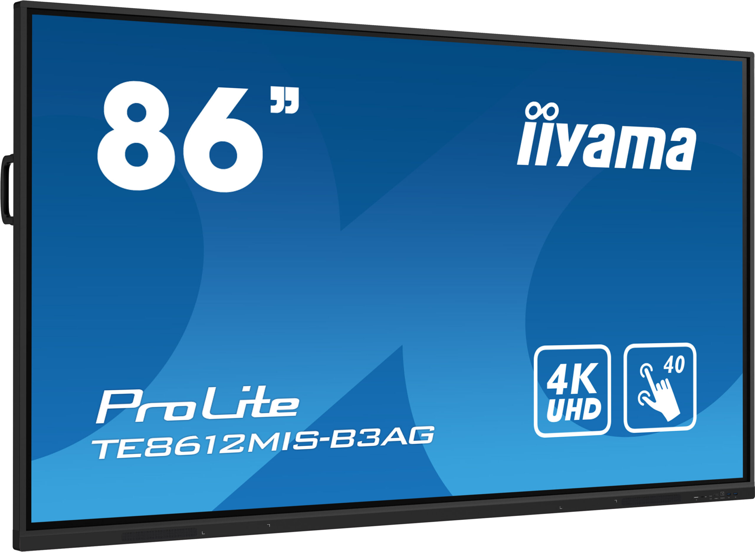 iiyama TE8612MIS-B3AG Signage Display Kiosk design 2.17 m (85.6") LCD Wi-Fi 400 cd/m² 4K Ultra HD Black Touchscreen Built-in processor Android 11 24/7