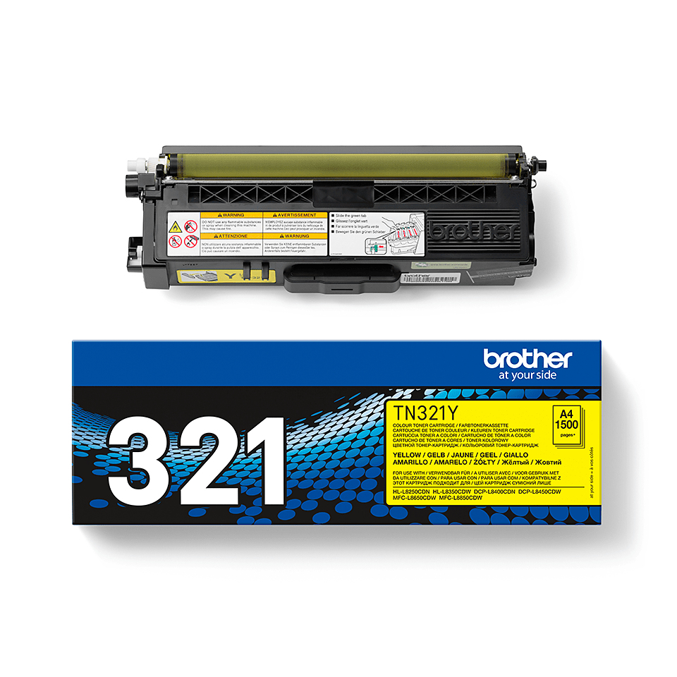 Brother TN-321Y Toner-kit yellow, 1.500 pages ISO/IEC 19798 for Brother DCP-L 8400/8450/HL-L 8250