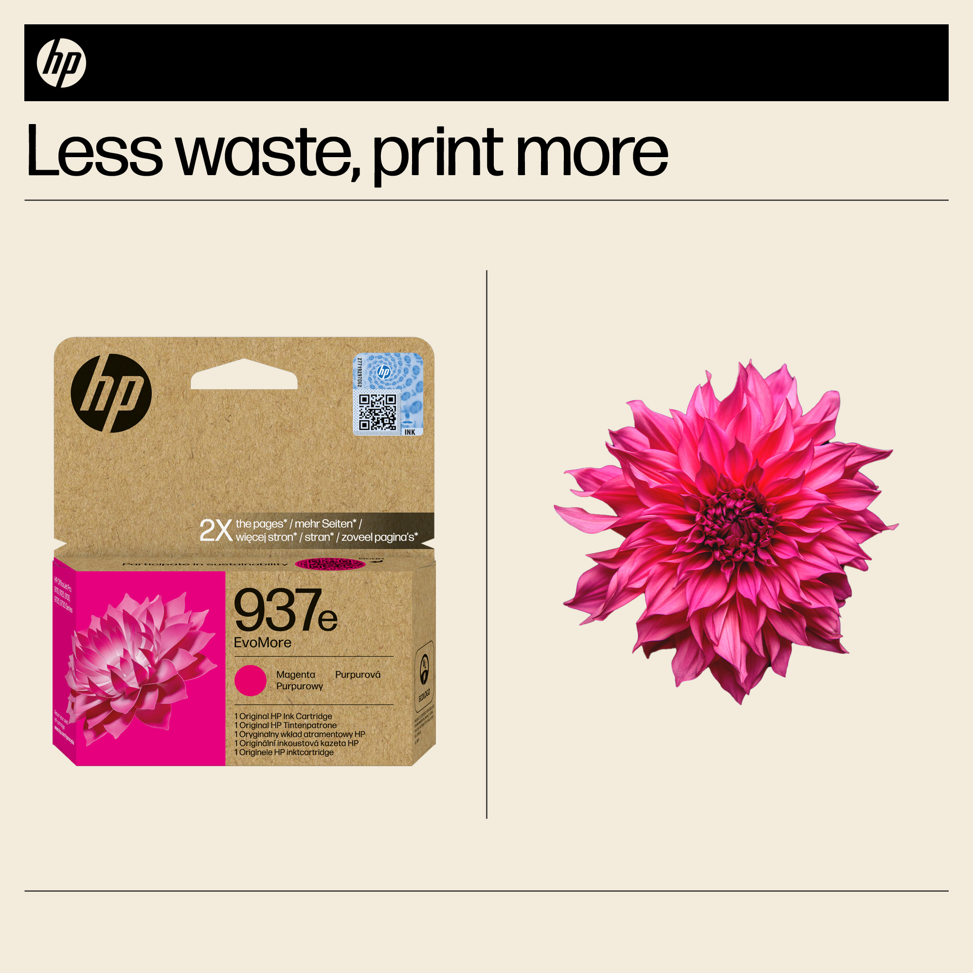 HP 4S6W7NE/937E Printhead cartridge magenta Evomore, 1.650 pages ISO/IEC 19752 for HP OJ Pro 9100/e